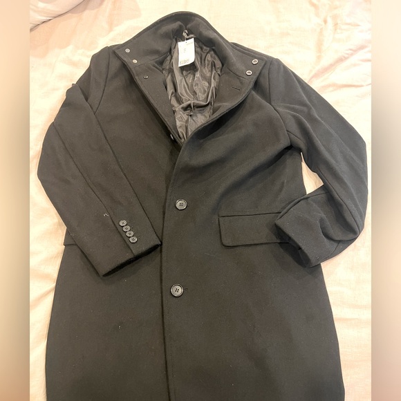 H & M Black Trench - Mens - Picture 1 of 4